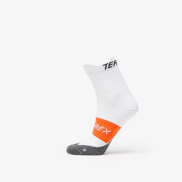 adidas Performance adidas Terrex Agravic Heat.Rdy Trail Running Crew Socks White/ Black/ Impact Orange S