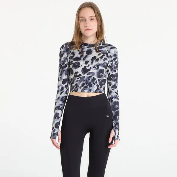 adidas Performance adidas x Stella Mccartney Training Longsleeve Crop Printed Top Wonder Alumina/ Black L