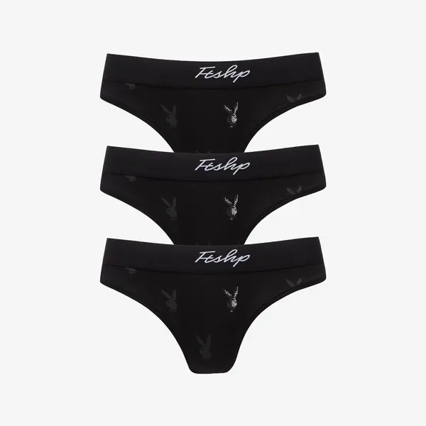 FTSHP Бикини Playboy x FTSHP Underwear Womans Brief 3 Pack Black XS