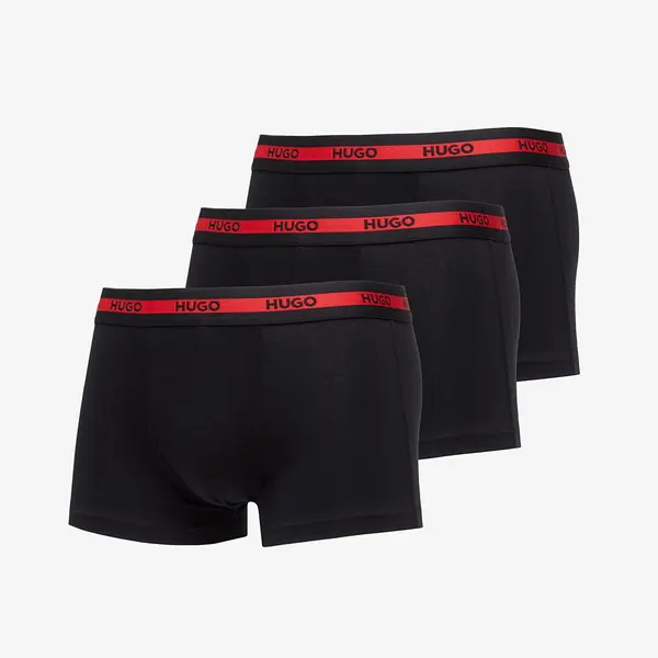 Hugo Boss Боксерки Hugo Boss Logo-Waistband Stretch Trunks 3-Pack Black S