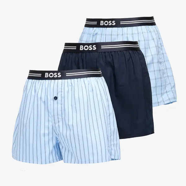 Hugo Boss Боксерки Hugo Boss Woven Boxer 3-Pack Blue M