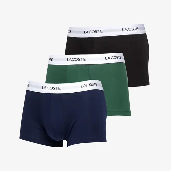 LACOSTE Боксерки LACOSTE 3-Pack Trunk Black/ Green-Navy Blue L