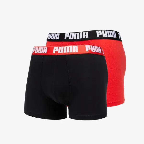 Puma Боксерки Puma 2 Pack Basic Boxers Red/ Black S