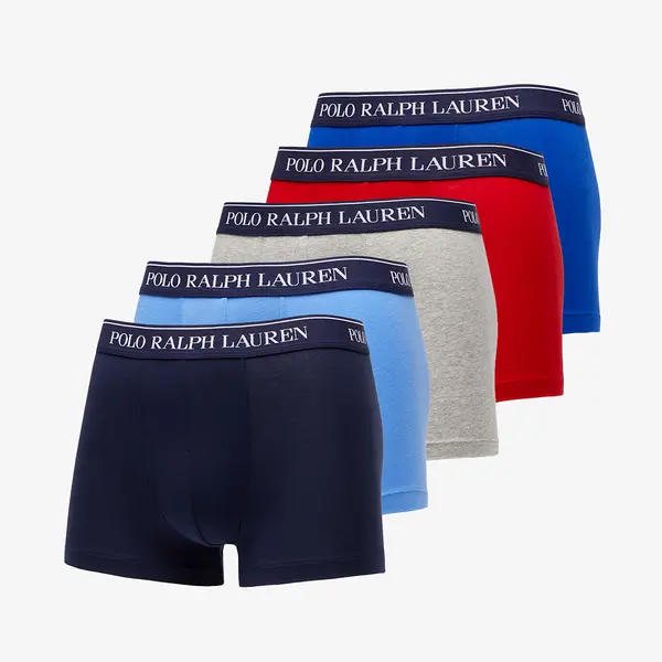 Ralph Lauren Боксерки Ralph Lauren Stretch Cotton Classic Trunk 5-Pack Red/ Grey/ Royal Game/ Blue/ Navy XXL