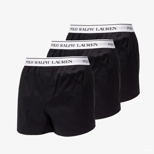 Ralph Lauren Боксерки Ralph Lauren Stretch Cotton Slim Fit Trunks 3-Pack Black L