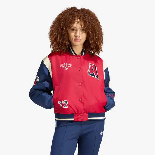 adidas Originals Bomber adidas Jkt With Badges Team Victory Red/ Night Indigo L