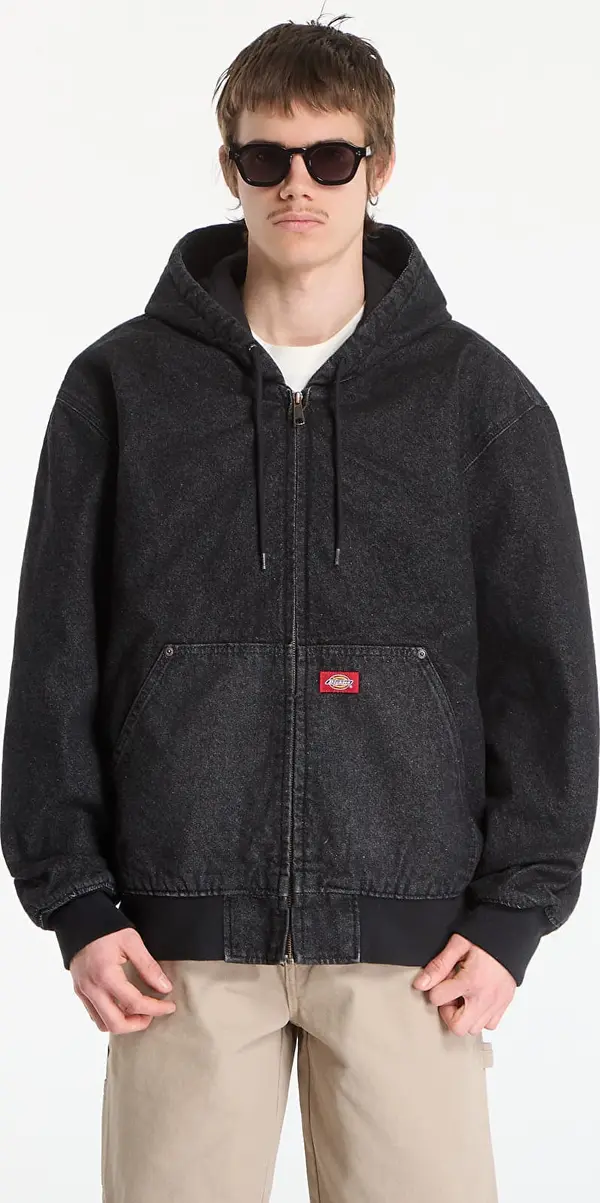 Dickies Bomber Dickies Lined Denim Hooded Bomber Black Wsh Faded S