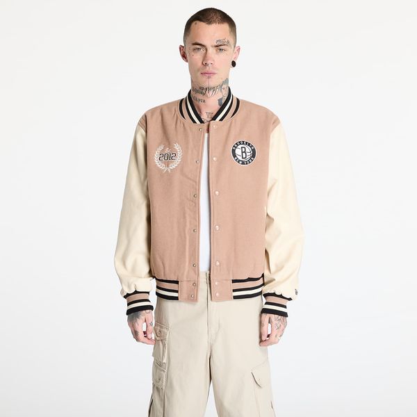 New Era Бомбер New Era Brooklyn Nets NBA Lifestyle Beige Varsity Jacket UNISEX Beige XS