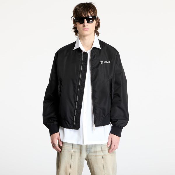 Off-White Бомбер Off-White Script Nyl Varsity Bomber Black/ White L