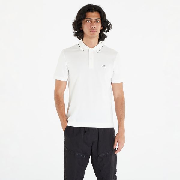 C.P. Company C.P. Company Stretch Piquet Slim Polo Shirt White