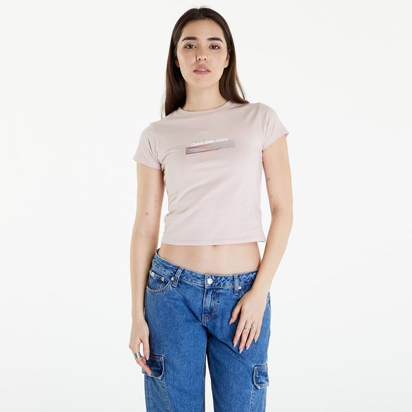 Calvin Klein Calvin Klein Jeans Diffused Box Fitted Short Sleeve Tee Sepia Rose