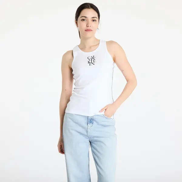 Calvin Klein Calvin Klein Jeans Sl Cotton Rib Solid Tank Top White S