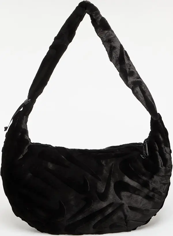 Nike Чанта Nike Sportswear Faux Fur Slouchy Bag 19L Black/ Black Universal