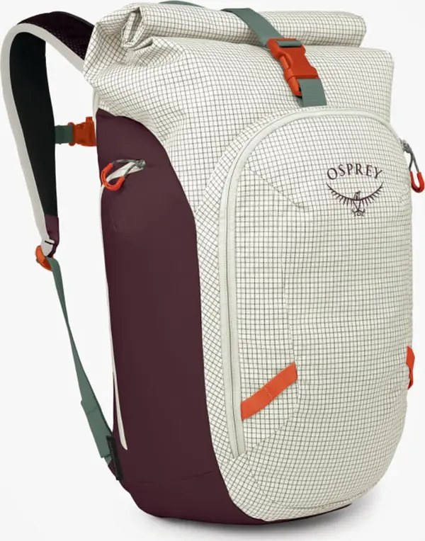 Osprey Чанта Osprey Transporter Roll Top Mystery White/ Moody Burgundy Universal