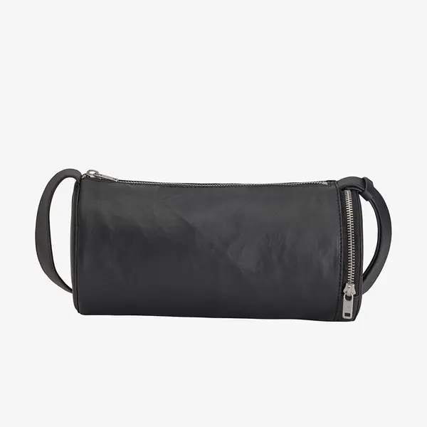 Y-3 Чанта Y-3 Leather Barrel Bag Black Universal