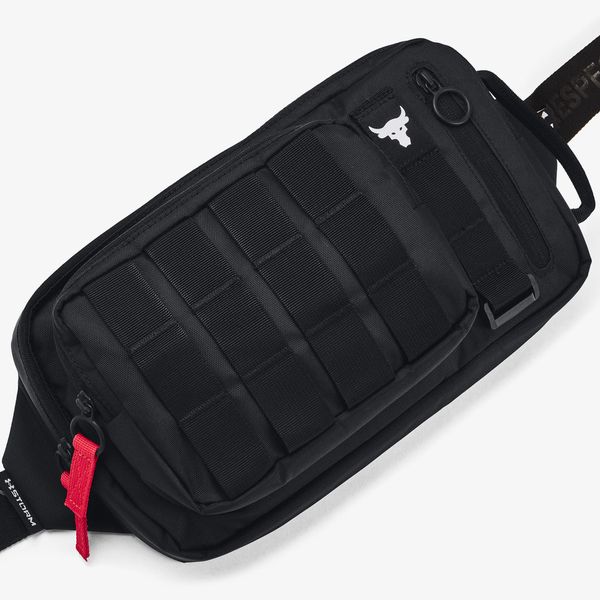 Under Armour Чанта за кръста Under Armour Project Rock Waist Bag Black/ White 7 l
