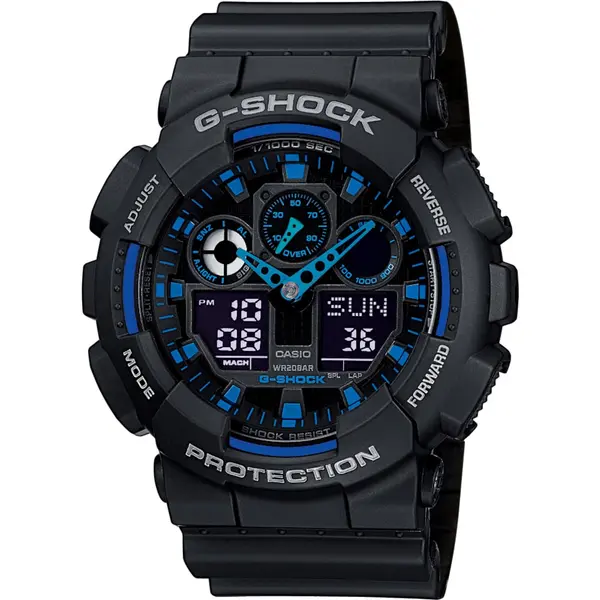 Casio Часовници Casio G-Shock GA 100-1A2ER Black/ Blue Universal