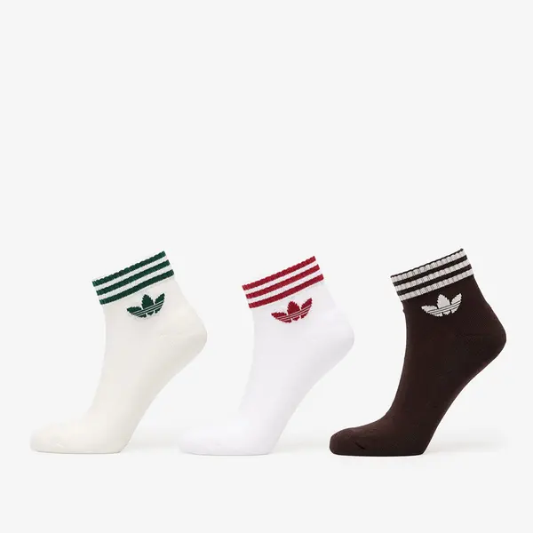 adidas Originals Чорапи adidas 3-Stripes Ankle Socks 3 Pairs Off White/ Aurora Coffee/ White L