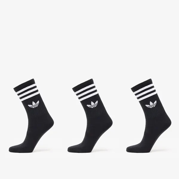 adidas Originals Чорапи adidas 3 Stripes Crew Sock 3-Pack Black/ Black/ Black XL