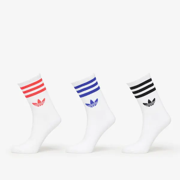 adidas Originals Чорапи adidas 3-Stripes Crew Socks 3-Pack White/ Black/ Clear Pink XL
