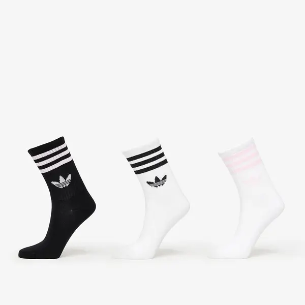 adidas Originals Чорапи adidas 3-Stripes Crew Socks 3-Pack White/ Night Indigo/ White M