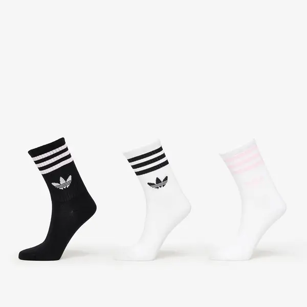 adidas Originals Чорапи adidas 3-Stripes Crew Socks 3-Pack White/ Night Indigo/ White S