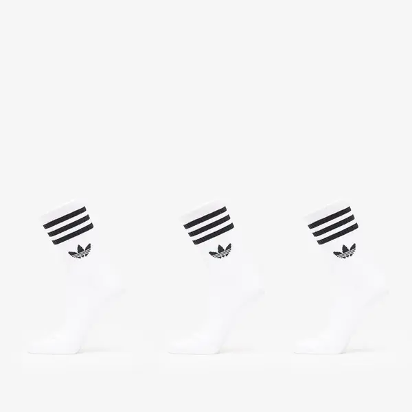 adidas Originals Чорапи adidas 3 Stripes Crew Socks 3-Pack White/ White/ White L