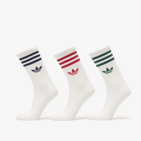 adidas Originals Чорапи adidas 3 Stripes Crew Socks 3 Pairs Night Indigo/ Team Victory Red/ Collegiate Green M