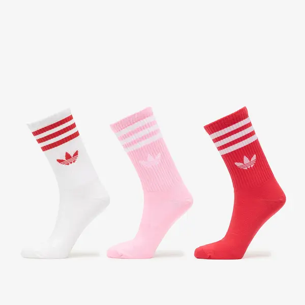 adidas Originals Чорапи adidas 3-Stripes Crew Socks 3 Pairs True Pink/ Active Pink/ White M