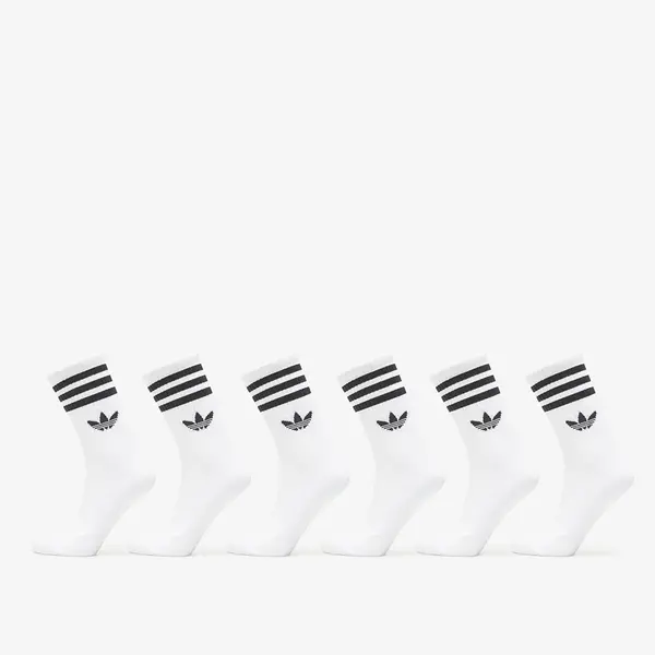 adidas Originals Чорапи adidas 3-Stripes Crew Socks 6 Pairs White S