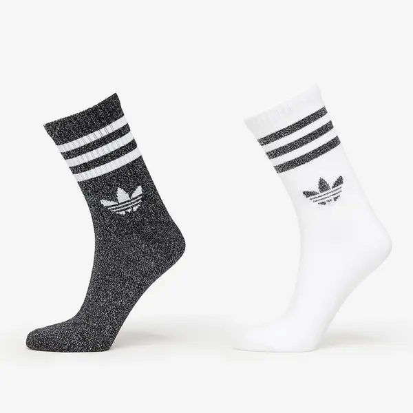 adidas Originals Чорапи adidas 3-Stripes Glitter Crew Socks 2-Pack Black/ Lucid Red/ Lucid Blue M