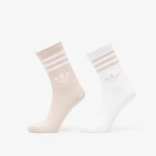 adidas Originals Чорапи adidas 3-Stripes Glitter Crew Socks 2 Pairs Blush Pink/ White M