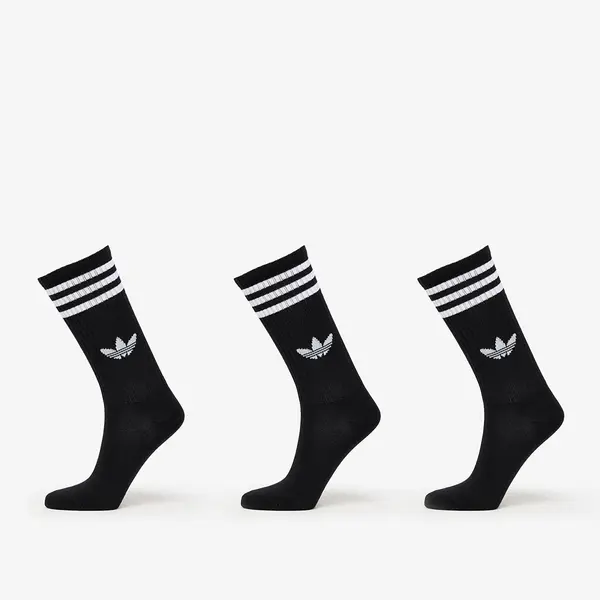 adidas Originals Чорапи adidas 3-Stripes High Crew Socks 3-Pack Black/ Lucid Red/ Lucid Blue M
