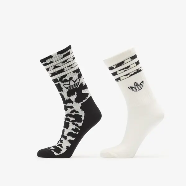 adidas Originals Чорапи adidas Animal Graphic Crew Sock 2-Pack Off White/ Black S