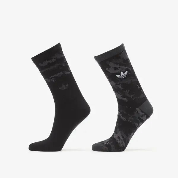 adidas Originals Чорапи adidas Camo Crew Sock 2-Pack Carbon/ Black S