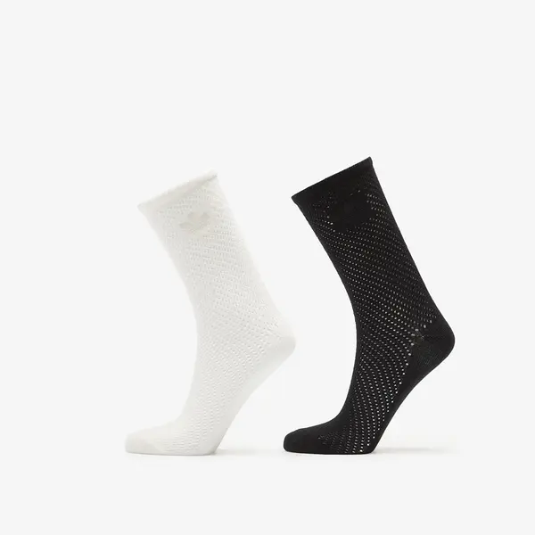 adidas Originals Чорапи adidas Crochet Crew Socks 2 Pairs Off White/ Black L