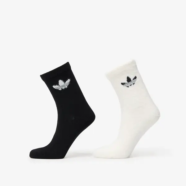 adidas Originals Чорапи adidas Fluffy Crew Sock 2-Pack Off White/ Black M