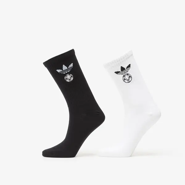 adidas Originals Чорапи adidas Football Embroidered Crew Socks 2 Pairs White/ Black S