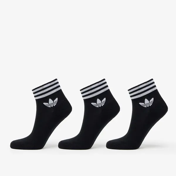 adidas Originals Чорапи adidas Originals Trefoil Ankle Socks 3-Pack Black/ White 35-38