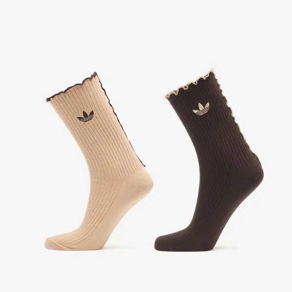 adidas Originals Чорапи adidas Ruffle Crew Socks 2 Pairs Magic Beige/ Aurora Coffee L