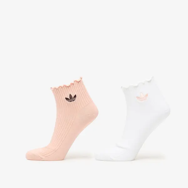 adidas Originals Чорапи adidas Ruffle Quarter Socks Blush Pink/ White M