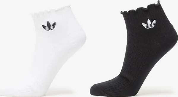 adidas Originals Чорапи adidas Ruffle Quarter Socks White/ Black L