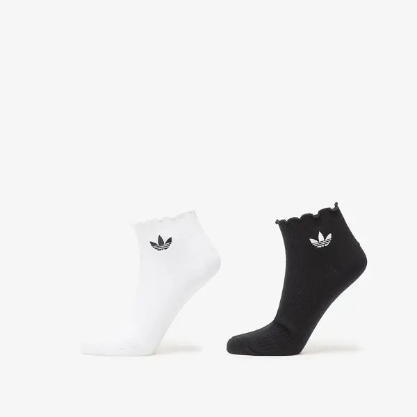 adidas Originals Чорапи adidas Ruffle Quarter Socks White/ Black M