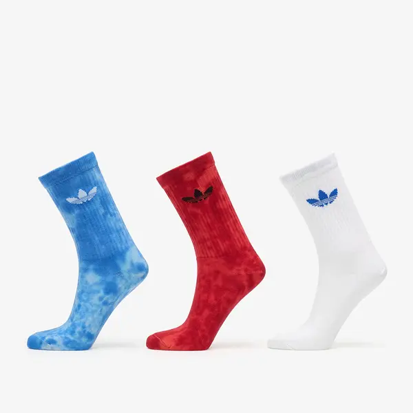 adidas Originals Чорапи adidas Tie Dye Crew Socks 3 Pairs Crystal Sky/ Lucid Red/ White- Clear Blue S