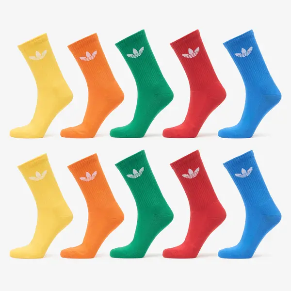 adidas Originals Чорапи adidas Trefoil Crew Socks 10-Pack Blue/ Green/ Better Scarlet S