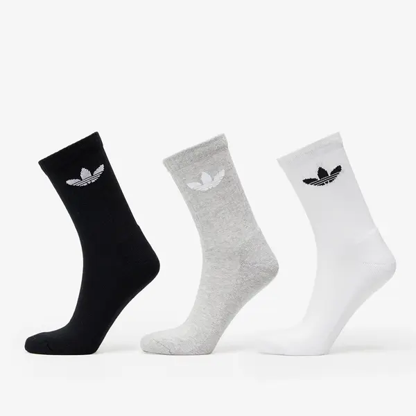 adidas Originals Чорапи adidas Trefoil Cushion Crew Sock 6-Pack Black/ White/ Medium Grey Heather XL