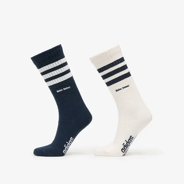 adidas Originals Чорапи adidas x Wales Bonner 3 Stripe Socks 2-Pack Blue/ Night Navy/ Chalk White S