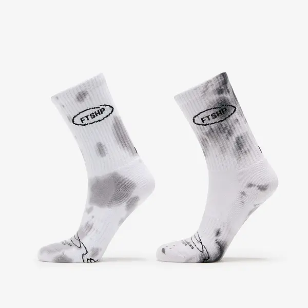 FTSHP Чорапи Footshop Basic Crew Socks 2-Pack Tie Dey Bw 43-46