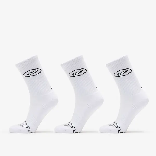 FTSHP Чорапи Footshop Basic Crew Socks 3-Pack White 43-46