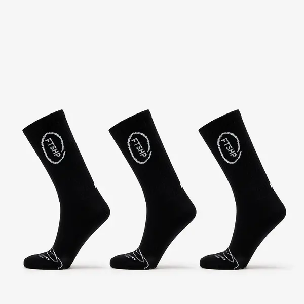 FTSHP Чорапи Footshop High Crew Socks 3-Pack Black 43-46
